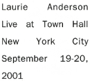 Laurie Anderson Live In New York September 19-20, 2001 (2 CD) Формат: 2 Audio CD (DigiPack) Дистрибьюторы: Торговая Фирма "Никитин", Warner Music Group Company Германия Лицензионные инфо 11207o.